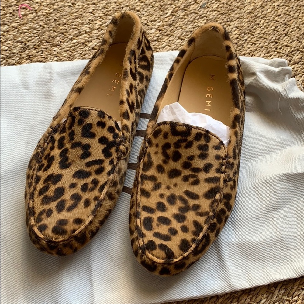M. Gemi Leopard Calf-Hair Drivers